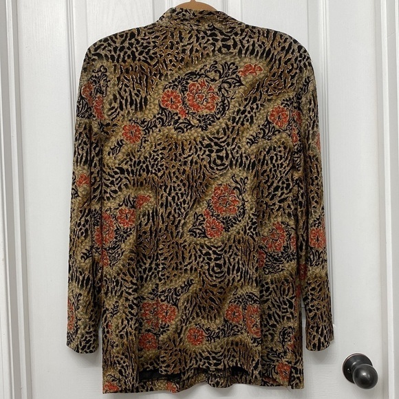 TanJay Vintage Women's Zip Up Jacket Animal Print Size Large - Picture 2 of 13